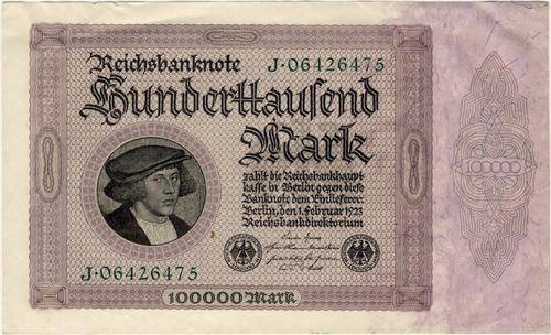 Germany - 100000 Mark, 1923, One Hundred Thousand Mark , p83