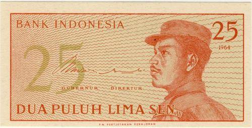 Indonesia - 25 Sen , 1964, Crisp UNC.., p93