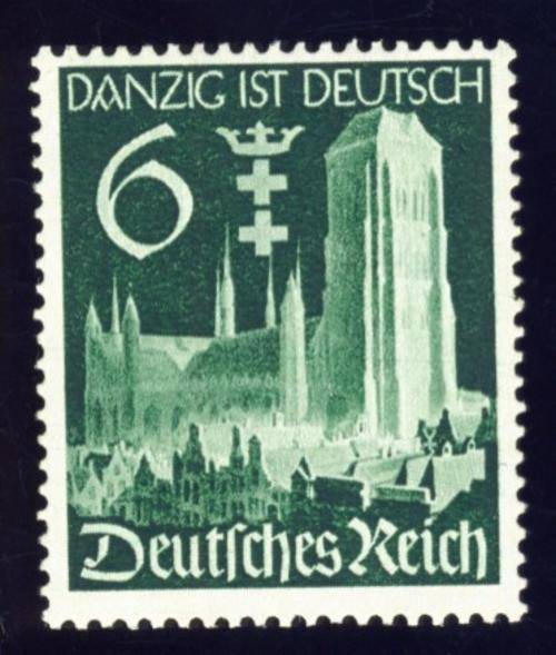 Germany - 1939, 6 pfennig Danzig Stamp, Third Reich, MNH,