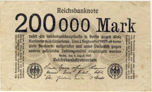 Germany - 200000 Mark, 1923 , Two Hundred Thousand Mark, p100