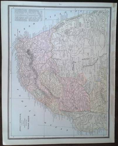 1887 Map of South Africa, Excellent condition, Original Cram Map