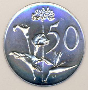 1966 E 50 Cent, Graded Proof 70, Fifty Cent Coin, Deep Cameo, South Africa, English