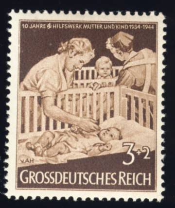 Germany - 1944, Mother and Child Stamp, MH, 3+2
