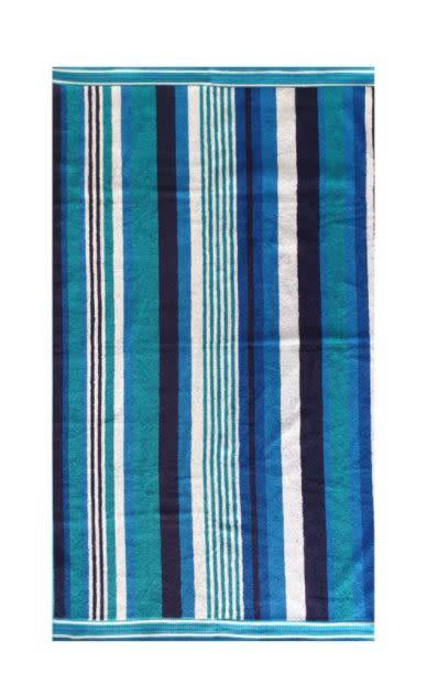 Bath sheet 100% cotton 450gsm - Blue stripe 90x150cm