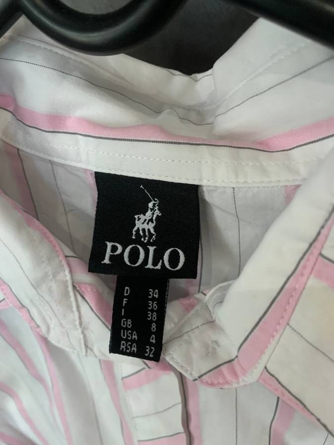 Polo shirt Pink striped UK8/S