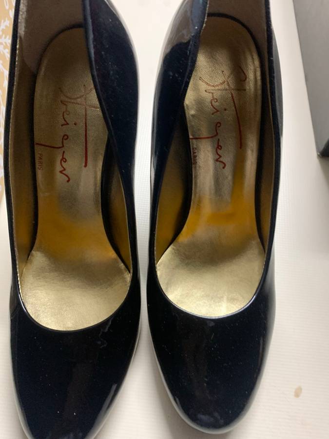 Walter Steiger patent leather heels, UK 3 - Black