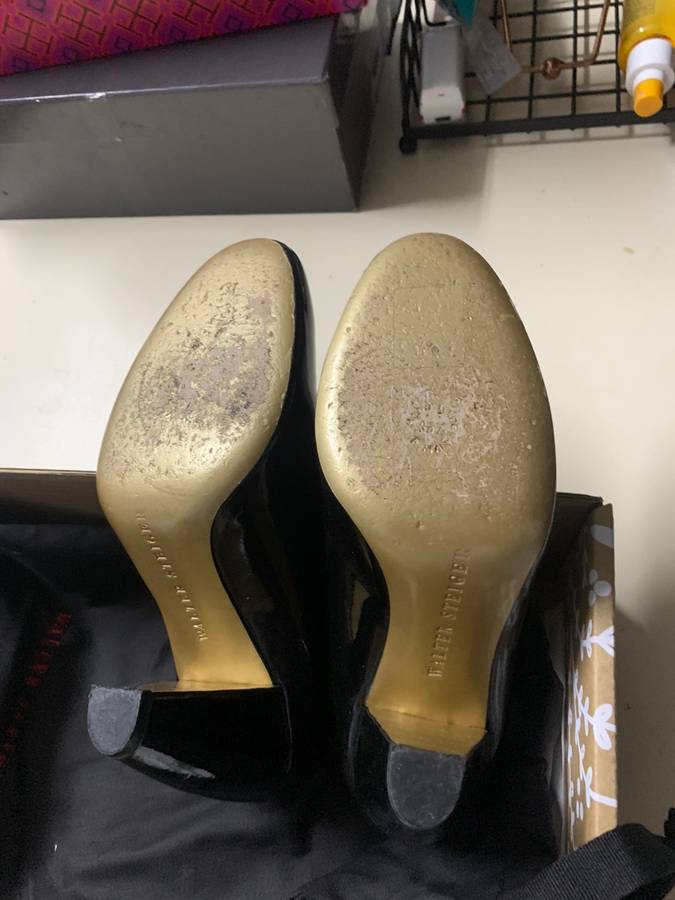 Walter Steiger patent leather heels, UK 3 - Black