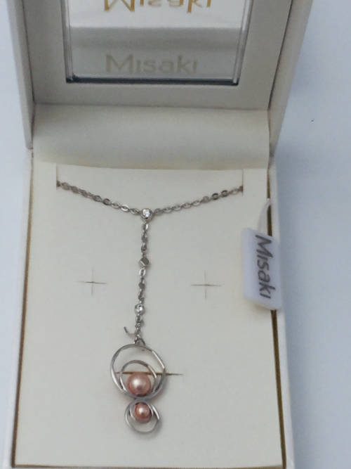 Pearl necklace by Misaki - cultured pearl, sterling silver 925