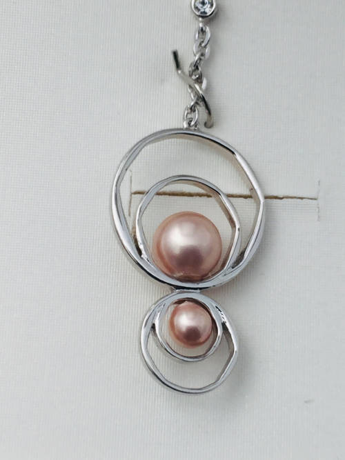 Pearl necklace by Misaki - cultured pearl, sterling silver 925
