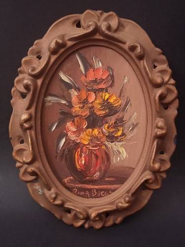 One of two Gorgeous Rina Biggs Originals - Oil on Board in Gilt Frame (A) - Signed