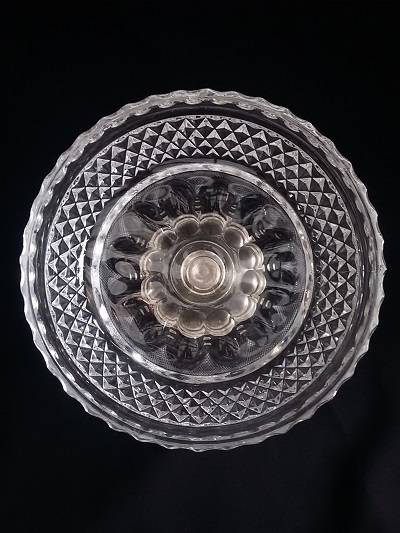 Beautifully Cut Glass Sweety Bowl on Silver plated stand - Stunning !!