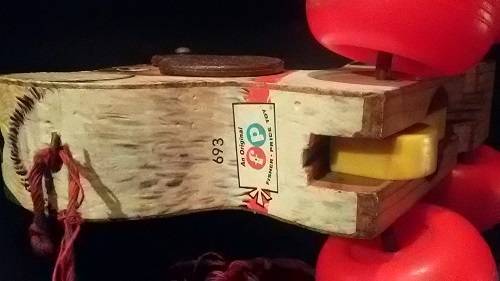 Amazing Find !! An Original Little Snoopy Fisher Price Pull Toy made in the USA- marked 693