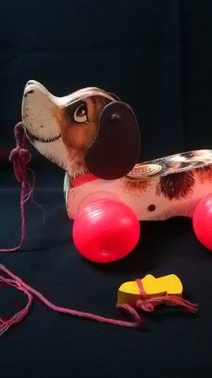 Amazing Find !! An Original Little Snoopy Fisher Price Pull Toy made in the USA- marked 693