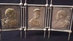Brass Plaques commemorating the German Empire (Bismarc, Kaiser...)