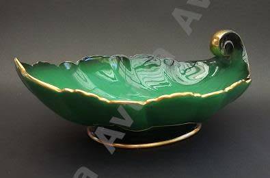 Exsquisite "Vert Royale" Carltonware Footed Bowl - Made in England.  Please read info