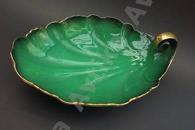 Exsquisite "Vert Royale" Carltonware Footed Bowl - Made in England.  Please read info