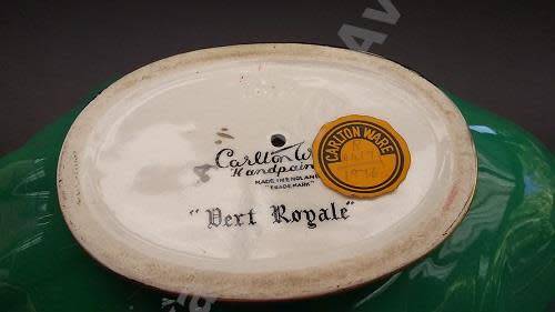 Exsquisite "Vert Royale" Carltonware Footed Bowl - Made in England.  Please read info