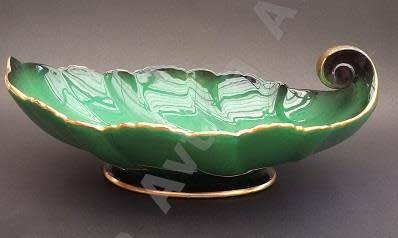Exsquisite "Vert Royale" Carltonware Footed Bowl - Made in England.  Please read info