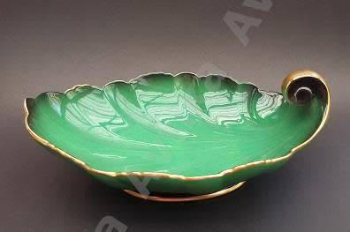 Exsquisite "Vert Royale" Carltonware Footed Bowl - Made in England.  Please read info
