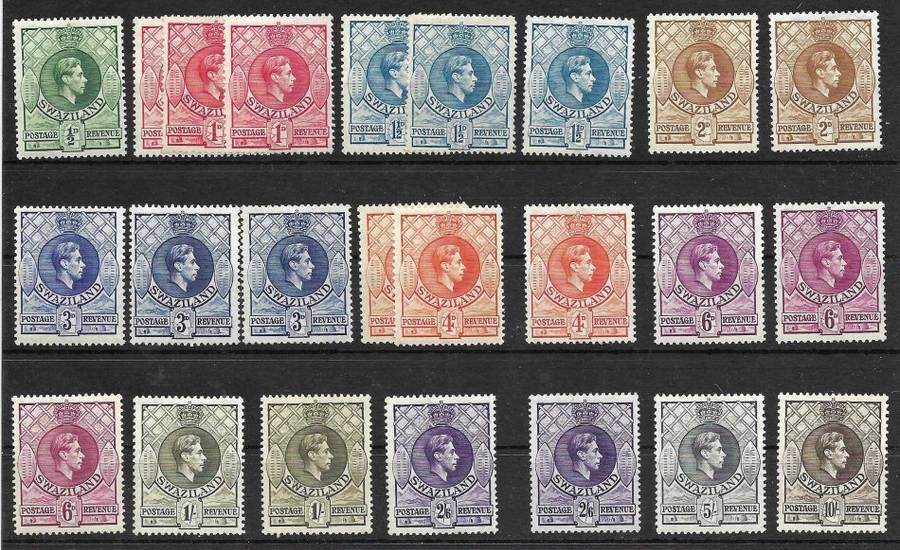 SWAZILAND KGVI COMPLETE EXTENDED SET
