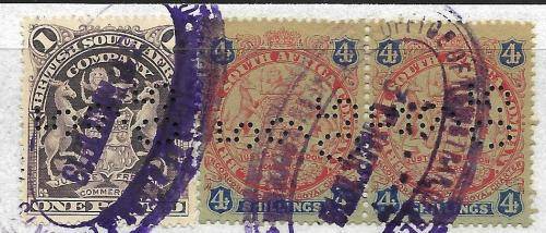 BRITISH SOUTH AFRICA COMPANY - HIGH VALUES FISCALLY USED