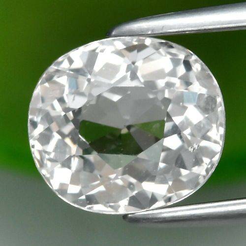 1.60ct  Cushion Natural White Goshenite Beryl Madagascar