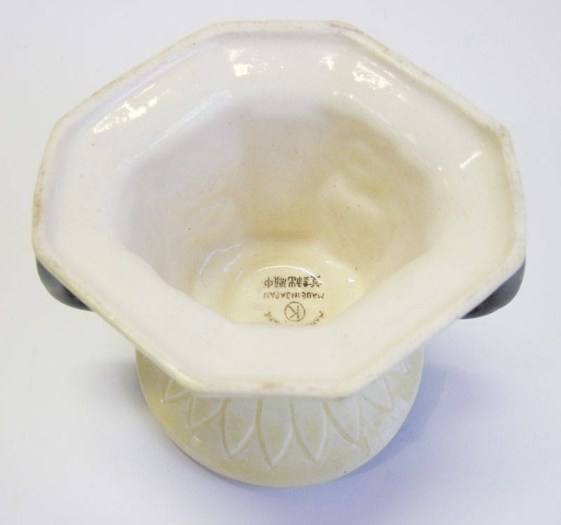 Maruhon Ware "K" pottery candle holder
