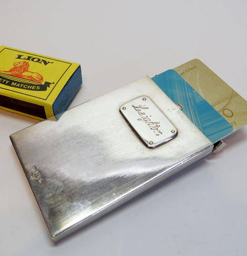 Egyptian silver card holder
