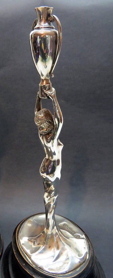 Art Nouveau Stirling silver figurines