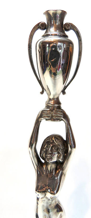 Art Nouveau Stirling silver figurines