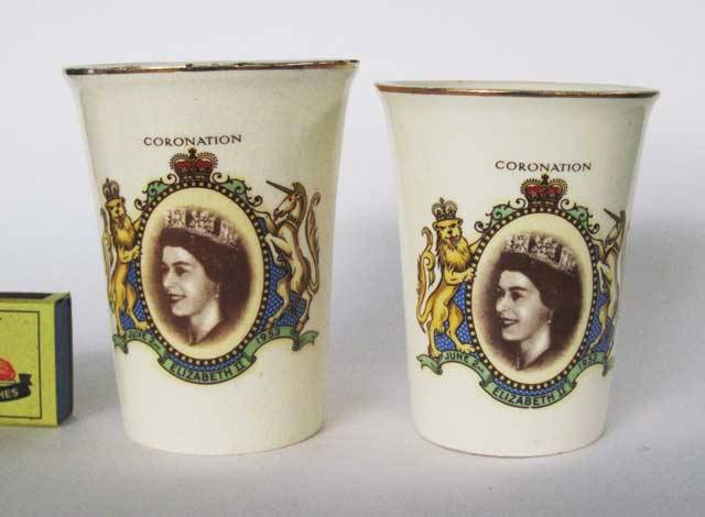 2 x Coronation Beakers 1953