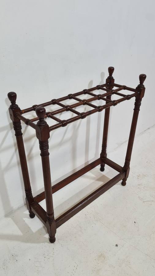 Antique Mahogany Walking Stick Stand