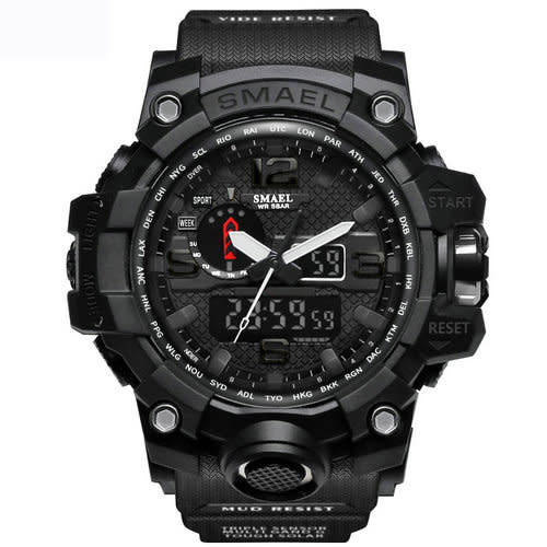 SMAEL 1545 Black Multifunction Watch