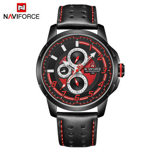 NAVIFORCE 9142 Watch With Genuine Leather Band
