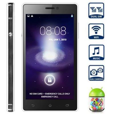 5.0 inch HTM Z1-H39L Android 4.2 Smartphone MTK6572 Dual Core 1.3GHz WVGA Screen Dual Cameras