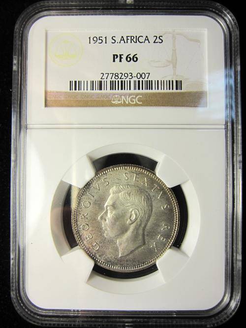 1951 2 SHILLING NGC PF66@@@RARE@@@HIGH GRADE@@@R1 START