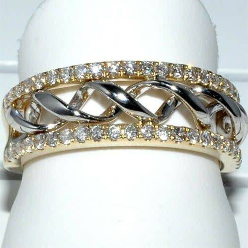 10 K Yellow Gold Filled White Topaz Infinity Ring