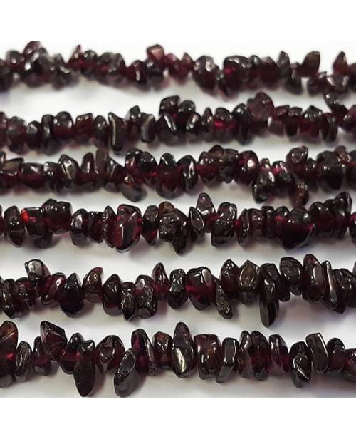 Natural GARNET chipstrand +-90cm