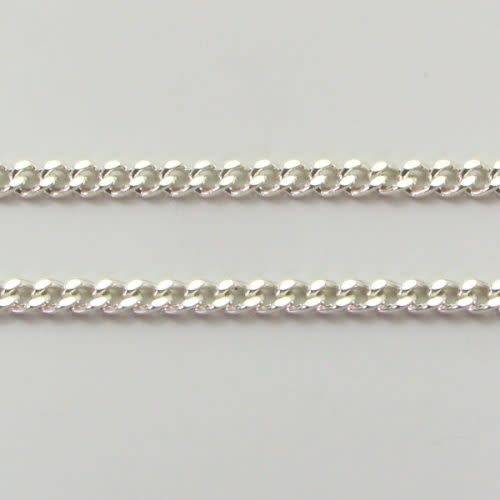 19cm Sterling Silver CURB bracelet (2.1mm)