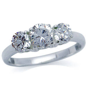 Sterling silver ring - SIMULATED DIAMOND
