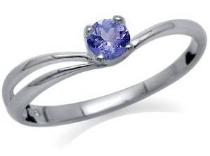 Sterling silver ring - TANZANITE