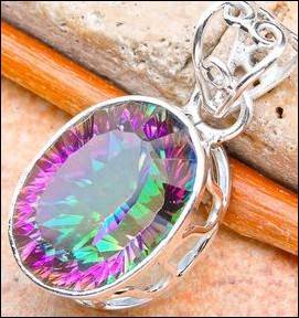 Sterling silver pendant - MYSTIC TOPAZ - Dreams Collection
