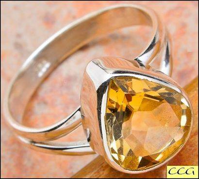Sterling silver ring - CITRINE - Dreams Collection (size 7 / O)