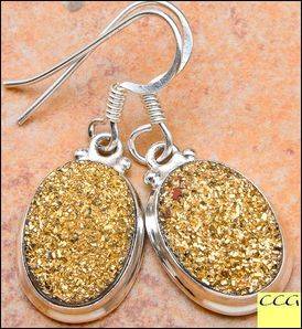 Sterling silver earrings - GOLDEN DRUZY - Dreams Collection