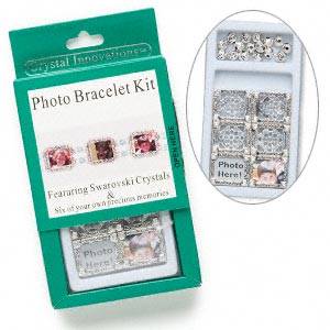 Unique CRYSTAL CLEAR Swarovski PHOTO SLIDER Bracelet Kit - sold individually