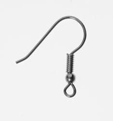 Nickel EARRING HOOKS - sold per pack of 5 pairs (10 hooks)