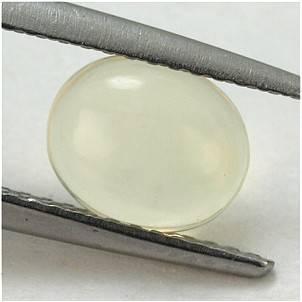 100% Natural WHITE OPAL oval cabochon (Africa)