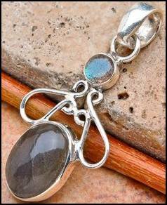 Sterling silver pendant - LABRADORITE - Dreams Collection