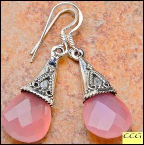 Sterling silver earrings - ROSE QUARTZ - Dreams Collection