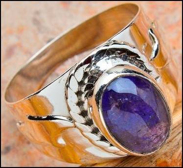 Sterling silver ring - TANZANITE - Dreams Collection (size 7.75 / P to Q)